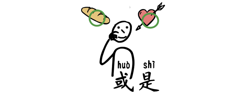 either or in chinese 或是 huòshì 或者 huòzhě