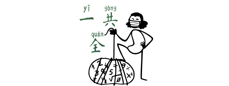 All Total Chinese grammar 全 quán 一共 yígòng