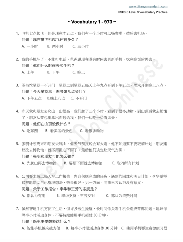 HSK 3 Vocabulary & Workbook - Image 8