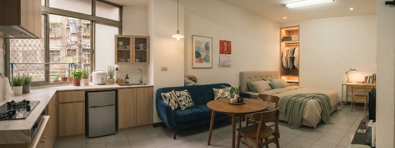 A typical small rental apartment in Taipei
