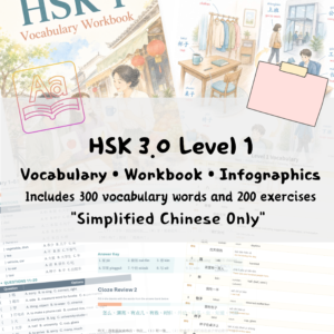 HSK 1 Vocabulary • Workbook • Infographics