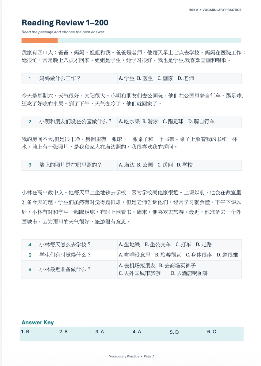 HSK 2 Vocabulary • Workbook • Infographics - Image 4
