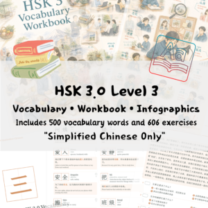 HSK 3 Vocabulary • Workbook • Infographics