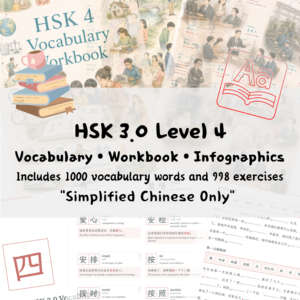 HSK 4 Vocabulary • Workbook • Infographics