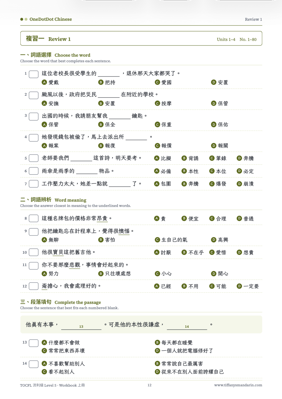 TOCFL Level 5 流利級 Vocabulary • Workbook - Image 7