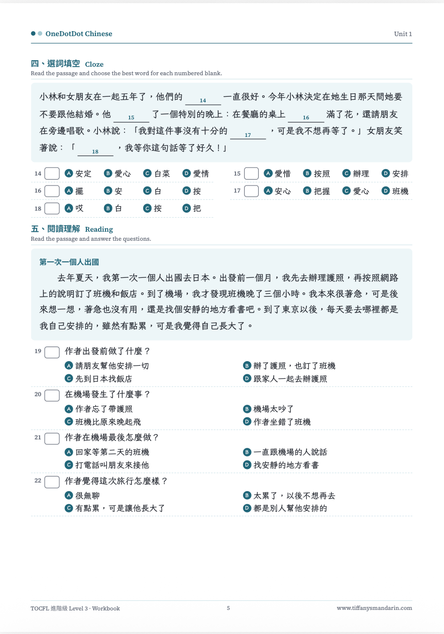 TOCFL Level 3 進階級 Vocabulary • Workbook - Image 5