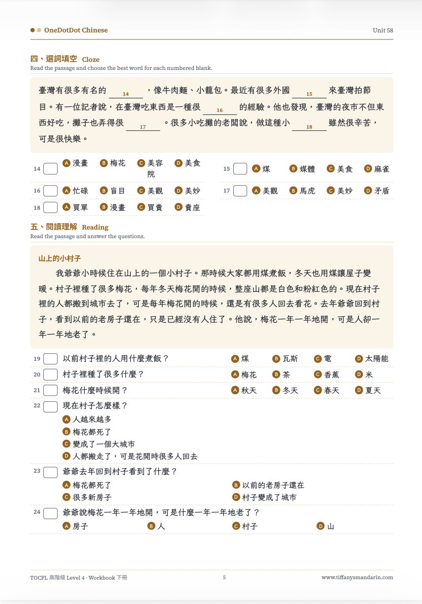 TOCFL Level 4 高階級 Vocabulary • Workbook - Image 5